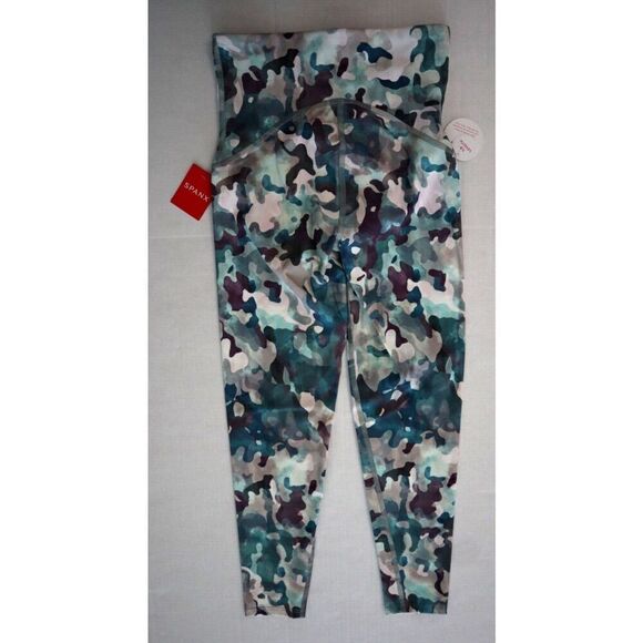 SPANX 50209R Women Sz XS Painted Camo Pink Multi Active Printed 7/8 Leggings - Picture 2 of 13